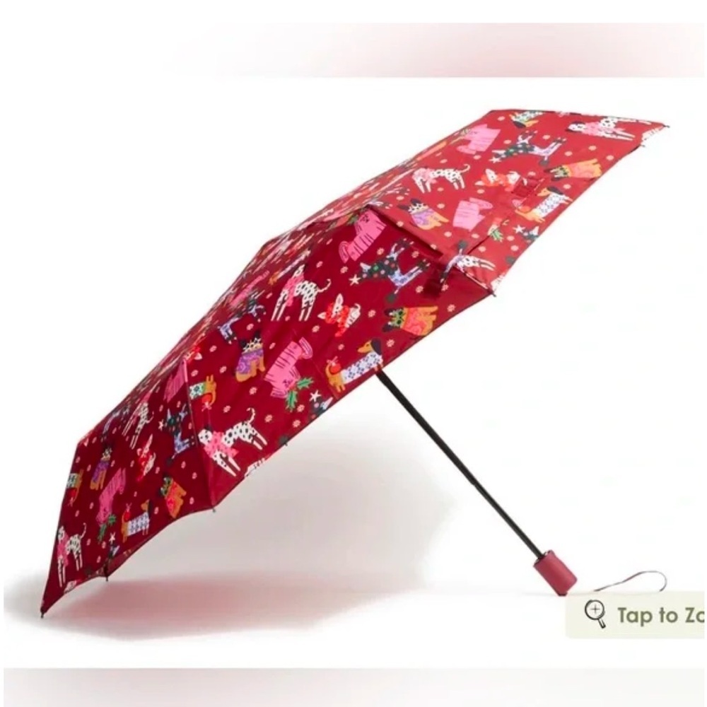 Vera Bradley Auto Umbrella in Holiday Hounds NWT